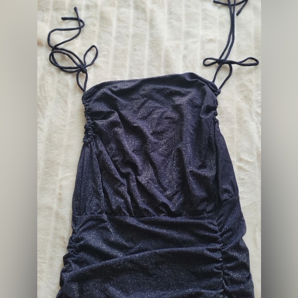 Free People | Navy Blue Glitter dress | Size L | NWOT - Picture 2 of 5